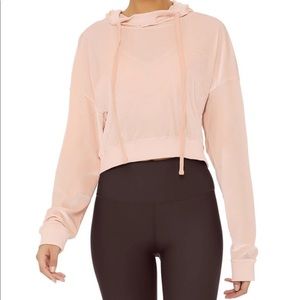 ALO Yoga Velour Cropped Hoodie